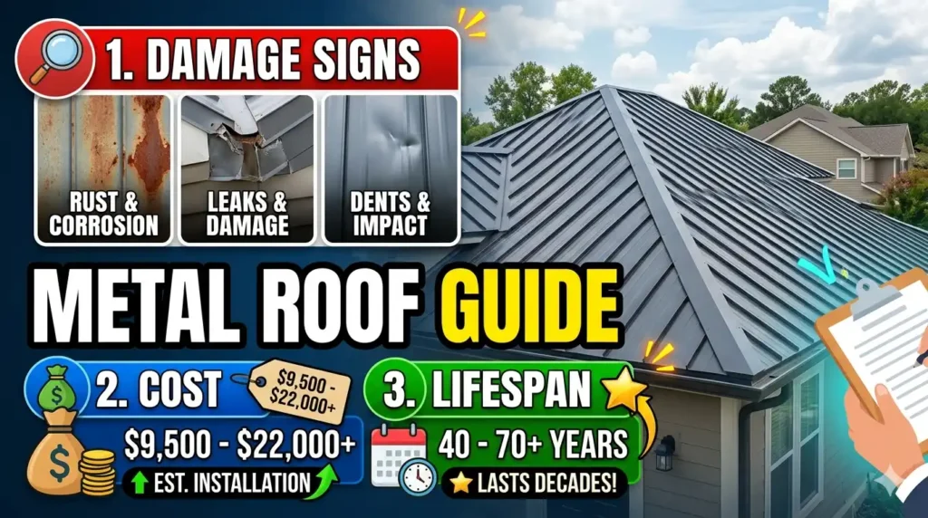 Metal Roof Guide: Damage Signs, Cost & Lifespan